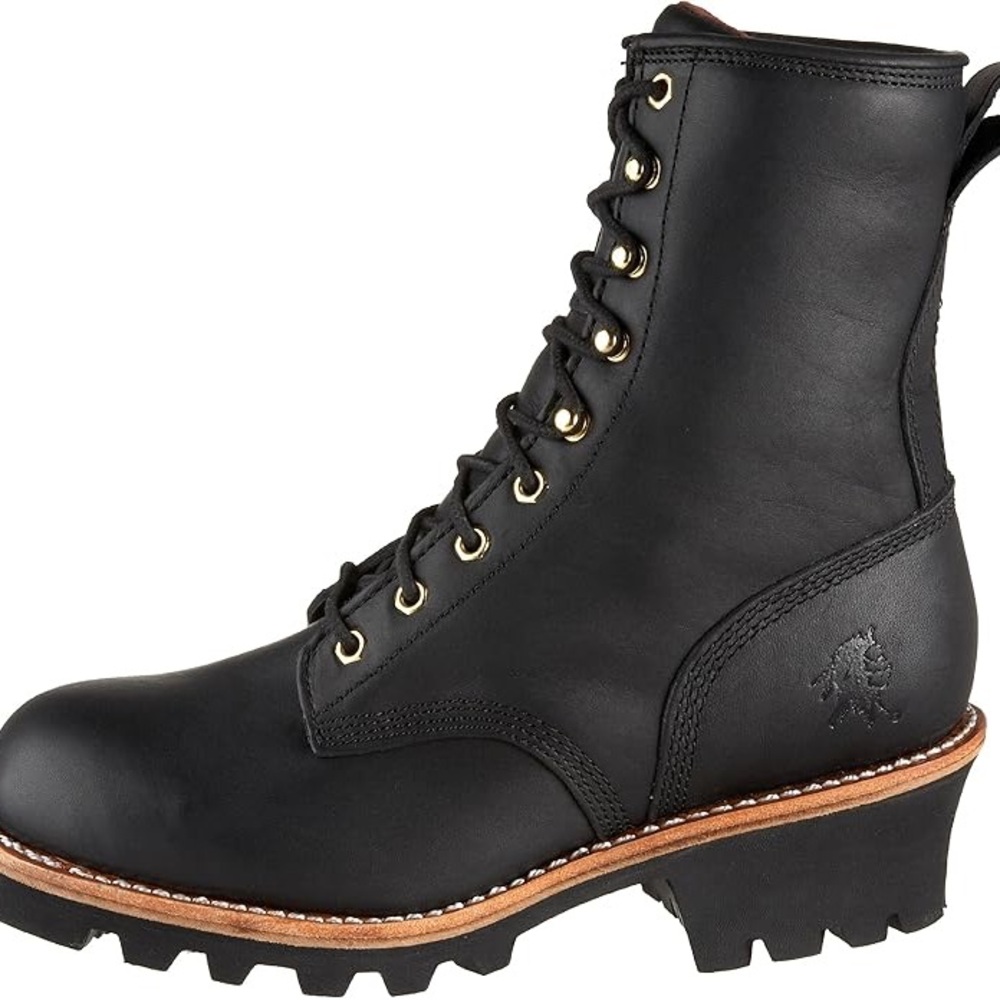COPY - Chippewa Black Logger Boots Durable Leather